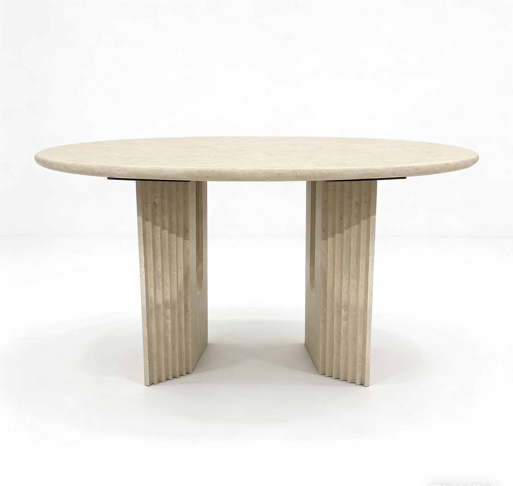 Travertine Dining Table for Modern Interiors and OEM Furniture Orders