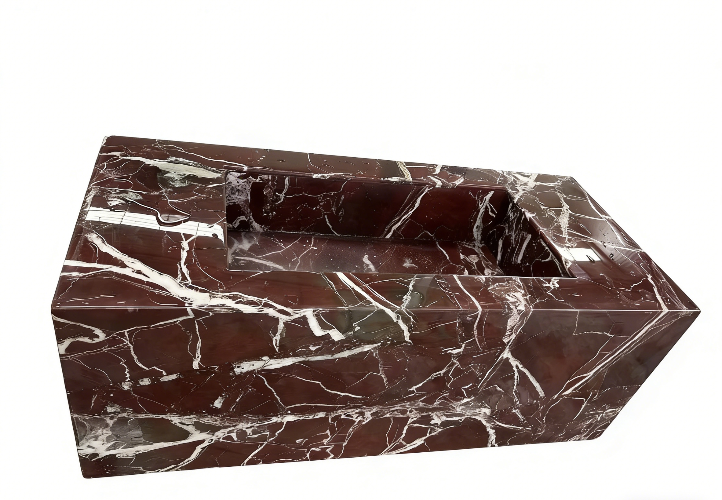 Hand-crafted marble vessel sink