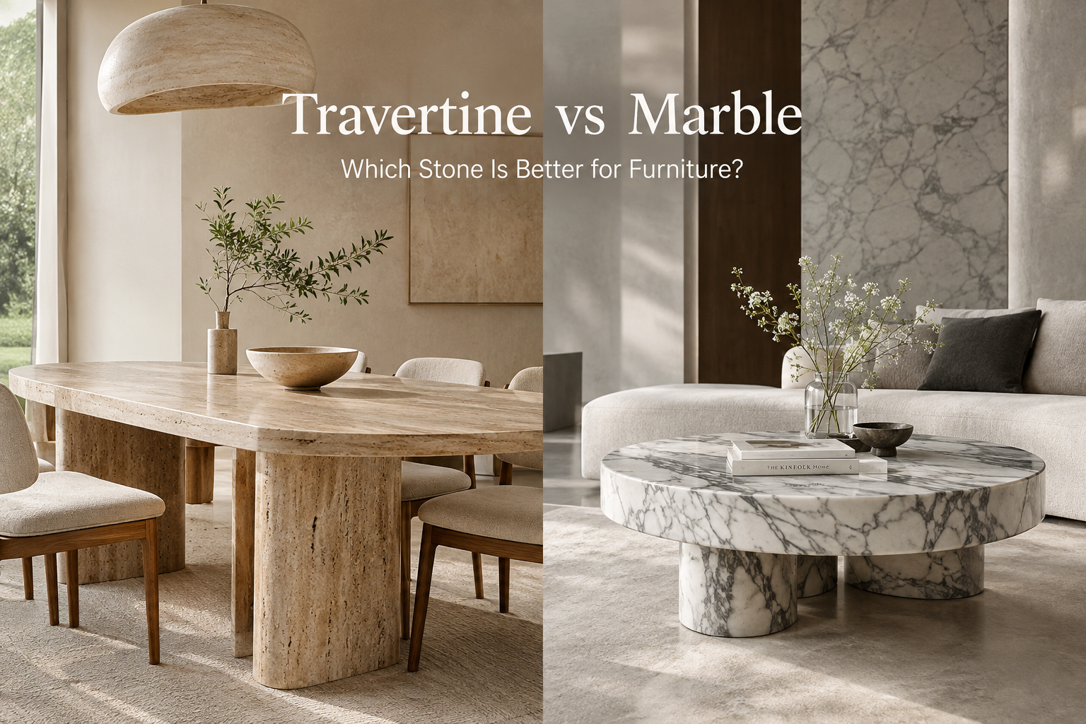 Travertine vs Marble: Which Stone Is Better for Furniture?