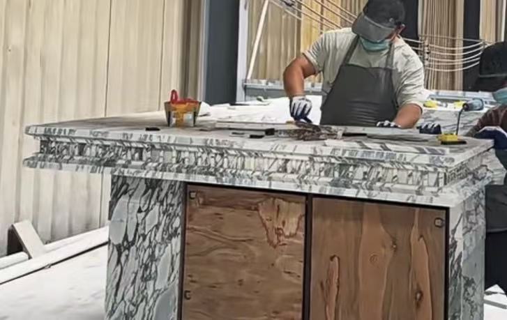 Custom stone furniture and architectural pieces